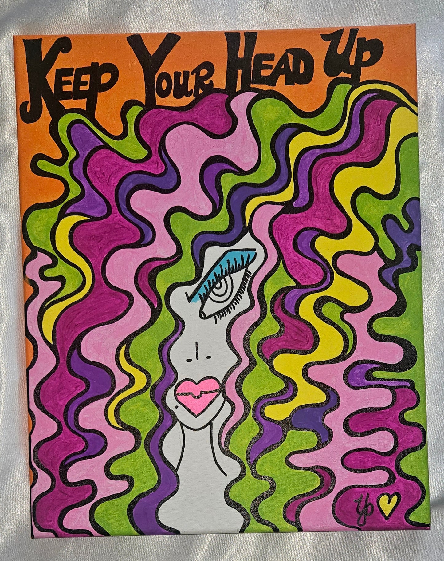 Original "16x20" "Keep Your Head Up" Painting on canvas