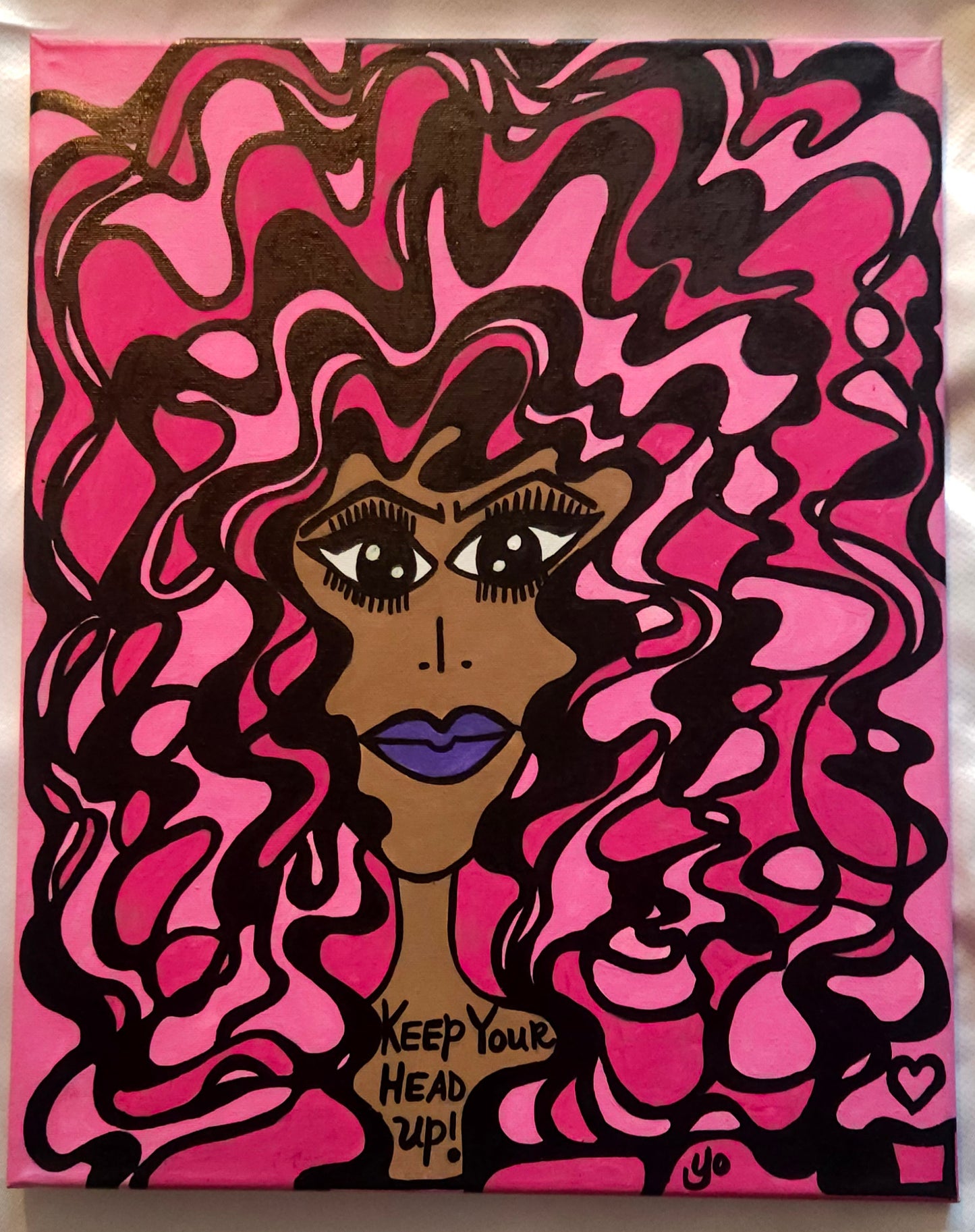 Original "16x20" "Keep Your Head Up" Painting on canvas