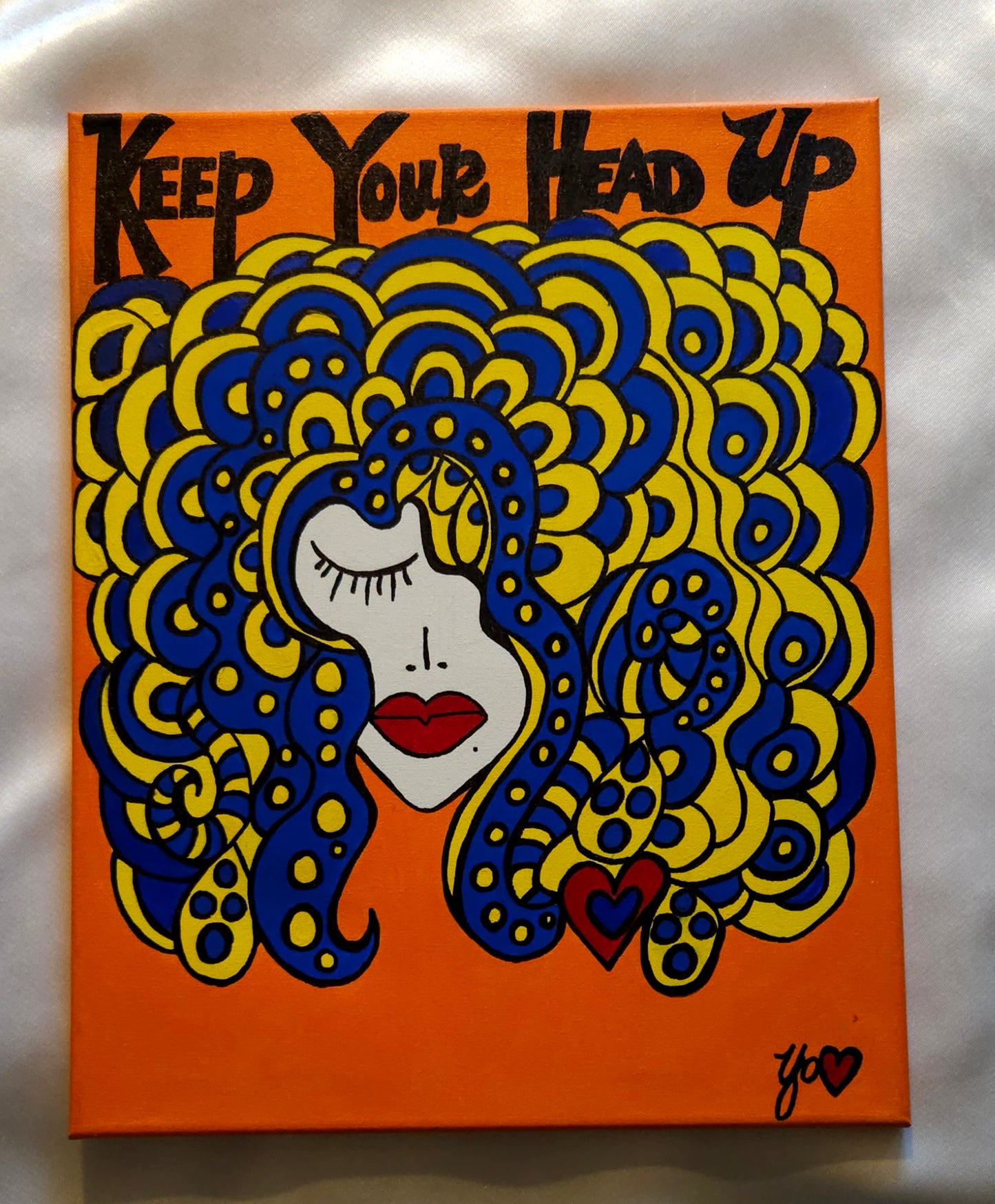Original "16x20" "Keep Your Head Up" Painting on canvas
