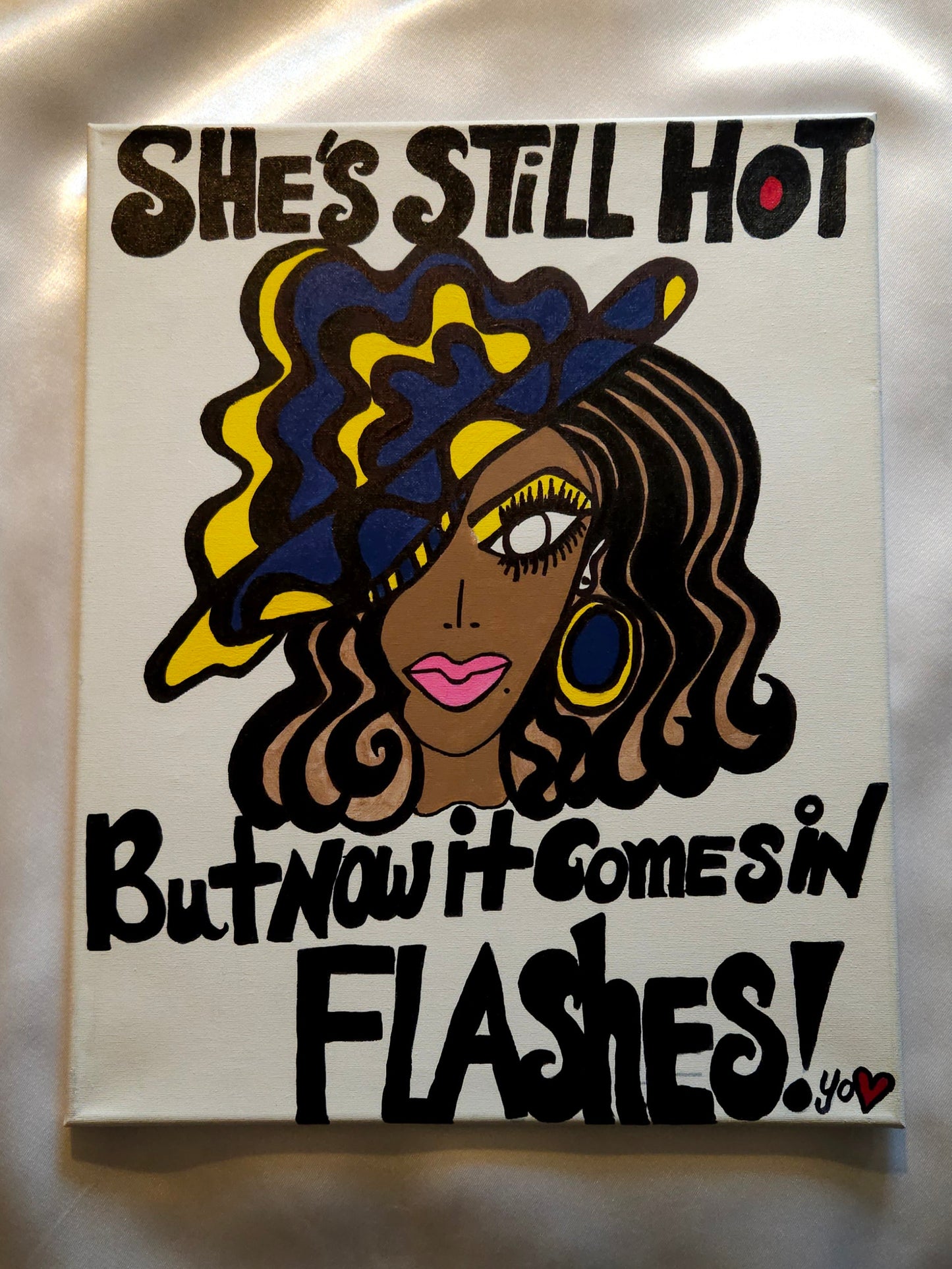 Original Maize and Blue Lady "16x20" Painting on canvas