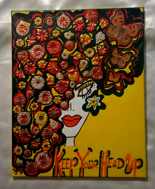 Original "16x20" "Keep Your Head Up" Painting on canvas