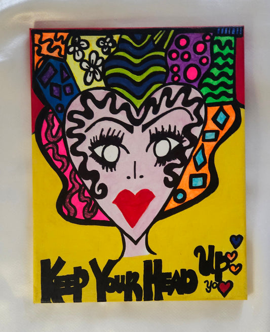 Original " 11x14" " Keep Your Head Up' Painting on canvas