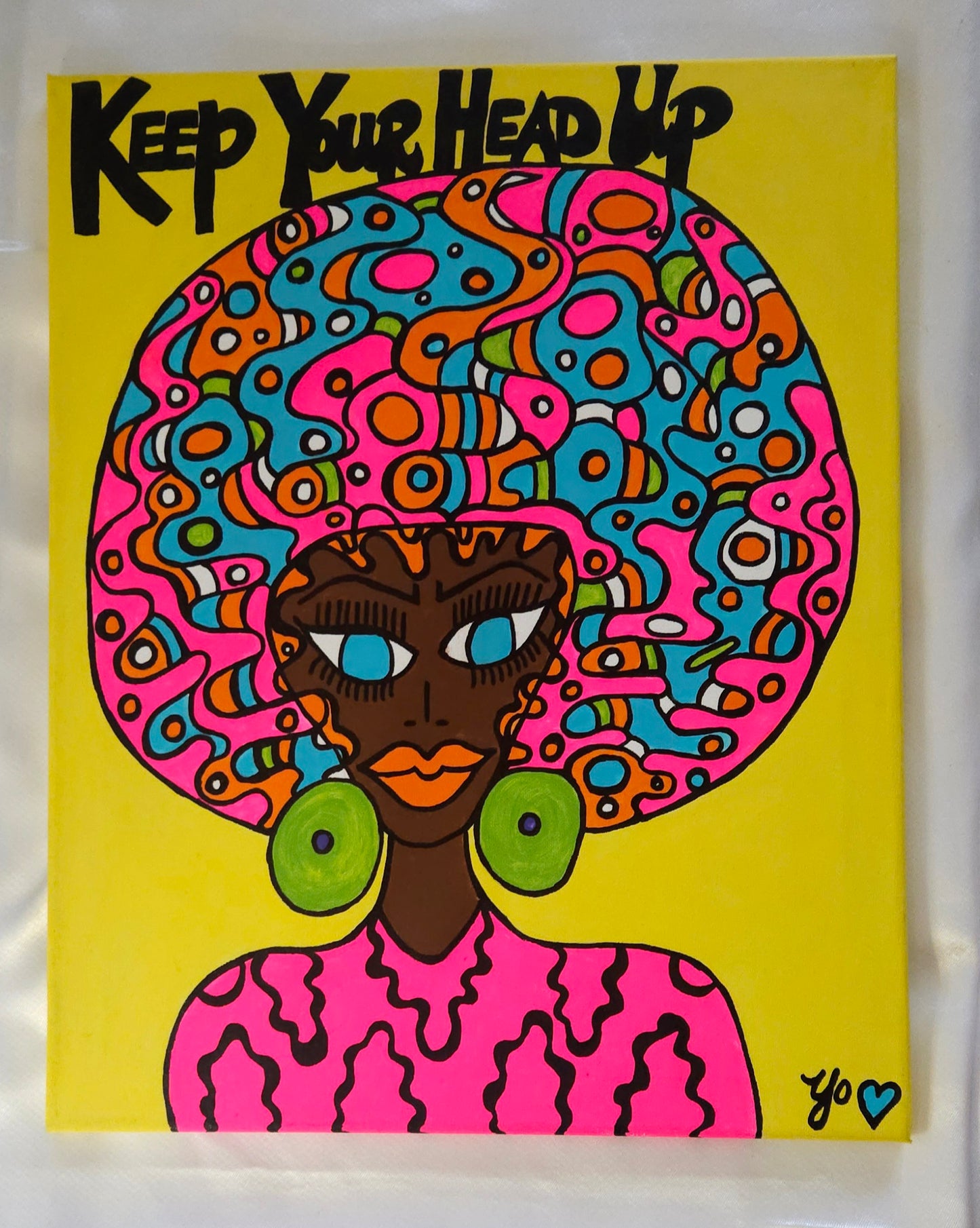 Original "16x20" Keep Your Head Up" Painting on canvas