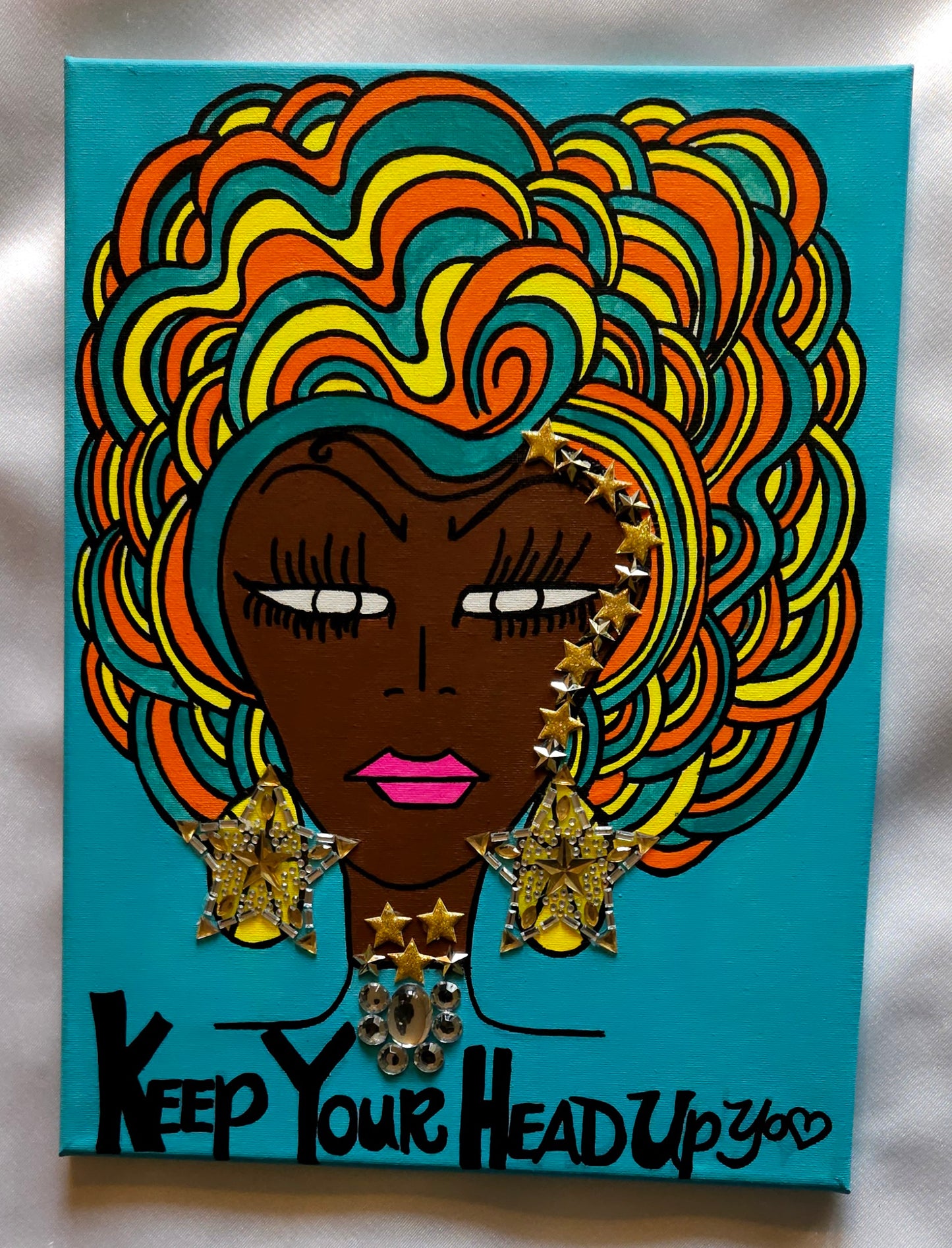 Be-Dazzled Lady, ("12x16") Painting on canvas (SOLD)