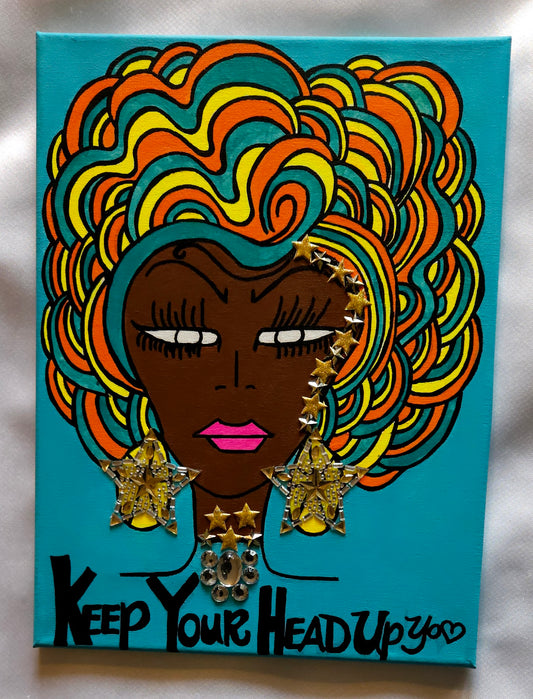 Be-Dazzled Lady, ("12x16") Painting on canvas (SOLD)