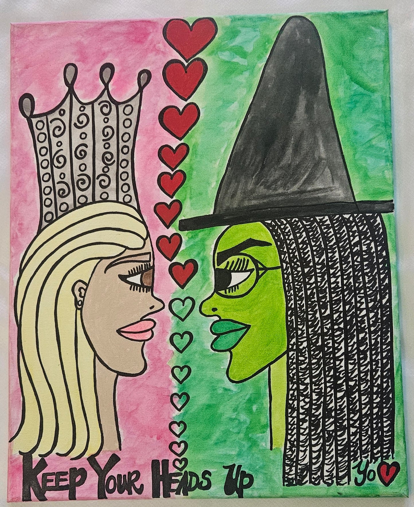Original "16x20" "Keep Your Head Up" Painting (Watercolor)