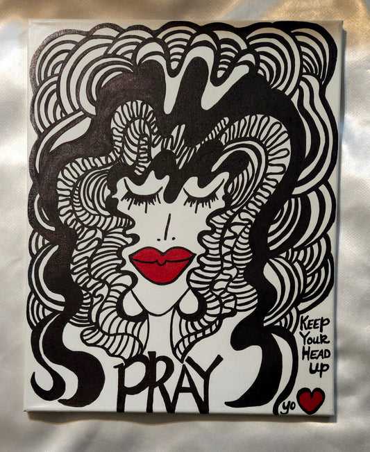 Original "16x20" "Keep Your Head Up" Painting on canvas