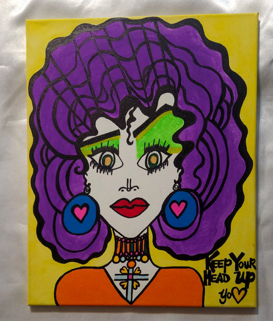 Original "16x20" "Keep Your Head Up" Painting on canvas