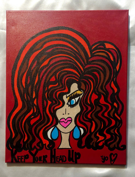 Original "16x20" "Keep Your Head Up" Painting on canvas